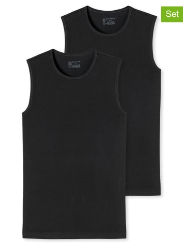Schiesser 2-delige set: onderhemden zwart