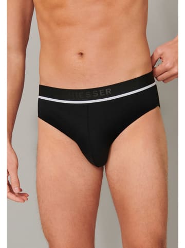 Schiesser 3er-Set: Slips in Schwarz/ Grau