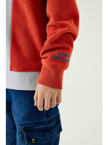 Garcia Sweatshirt in Grau/ Dunkelblau/ Orange