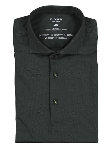 OLYMP Koszula "Level 5" - Body fit - w kolorze ciemnozielonym