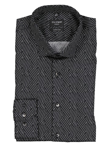 OLYMP Koszula "No 6 six" - Super Slim fit - w kolorze czarnym