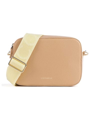 COCCINELLE Leder-Umhängetasche in Beige - (B)19 x (H)13 x (T)6 cm