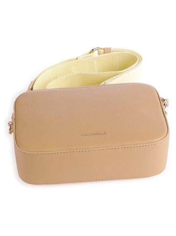 COCCINELLE Leder-Umhängetasche in Beige - (B)19 x (H)13 x (T)6 cm