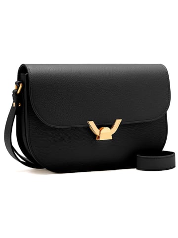 COCCINELLE Leder-Umhängetasche in Schwarz - (B)27 x (H)20 x (T)8 cm