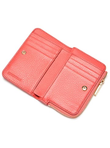 COCCINELLE Skórzany portfel w kolorze różowym - 13 x 9 cm