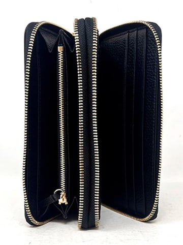 COCCINELLE Leren portemonnee zwart - (B)20 x (H)11 cm