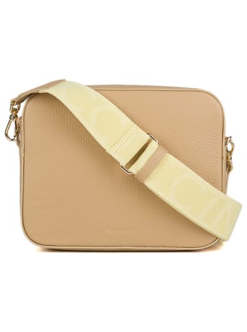 COCCINELLE Leder-Umhängetasche in Beige - (B)22 x (H)17 x (T)6 cm