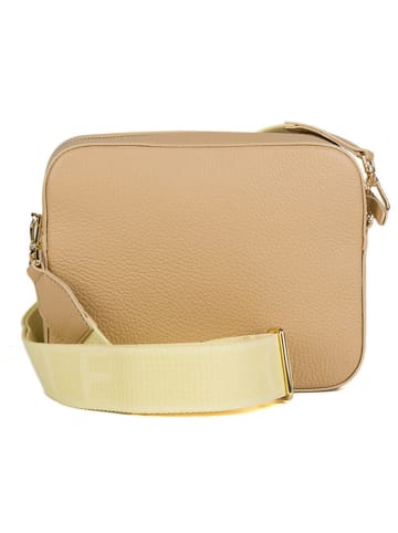 COCCINELLE Leder-Umhängetasche in Beige - (B)22 x (H)17 x (T)6 cm