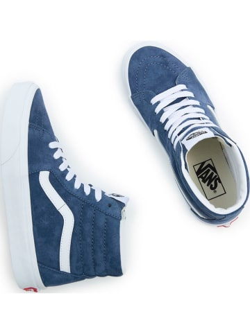 Vans Skórzane sneakersy "SK8" w kolorze niebiesko-białym