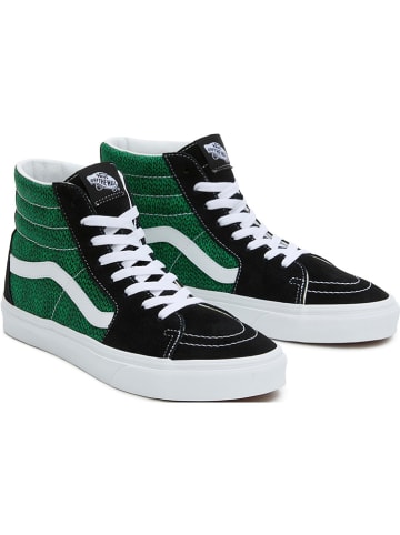 Vans Skórzane sneakersy "SK8-HI" w kolorze zielono-czarnym