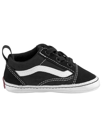 Vans Leder-Lauflernschuhe "Old Skool" in Schwarz/ WeiÃŸ