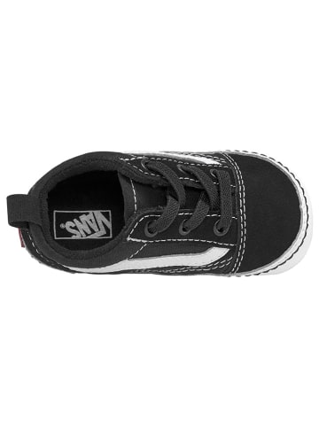 Vans Leder-Lauflernschuhe "Old Skool" in Schwarz/ Weiß