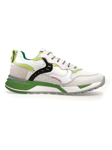 Voile Blanche Leren sneakers crème/groen