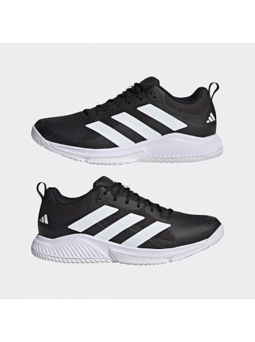 adidas Trainingsschuhe "Court Team Bounce 2" in Schwarz/ Weiß