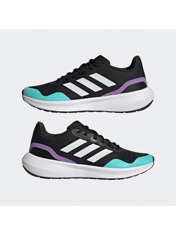 adidas Buty "Runfalcon 3.0" w kolorze czarno-turkusowo-pomarańczowym do biegania