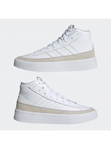 adidas Leder-Sneakers "ZNSORED" in Weiß