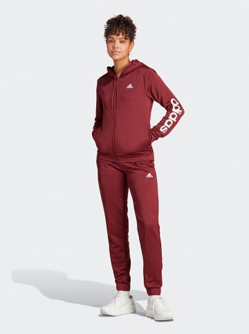 adidas 2tlg. Outfit: Trainingsanzug in Bordeaux