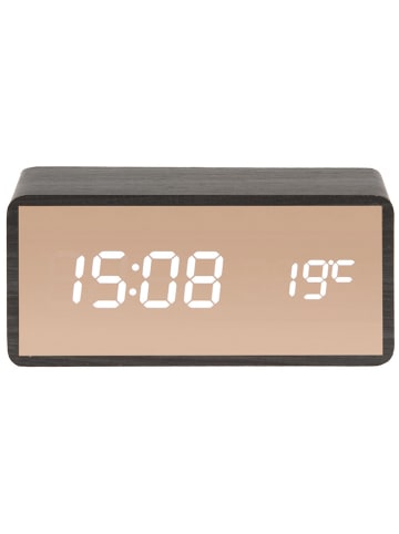Present Time Wekker zwart - (B)15 x (H)7 x (D)4,5 cm