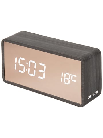 Present Time Wekker zwart - (B)15 x (H)7 x (D)4,5 cm