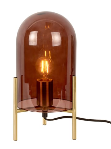 Present Time Lampa stołowa "Bell" w kolorze brązowym - wys. 30 x Ø 16 cm