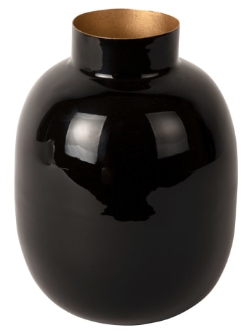 Present Time Wazon "Mila" w kolorze czarnym - wys. 19,5 x Ø 6,5 cm