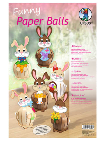 URSUS Papier-Bälle-Bastelset "Häschen" in Bunt