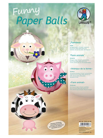 URSUS Papier-Bälle-Bastelset "Farmtiere" in Bunt