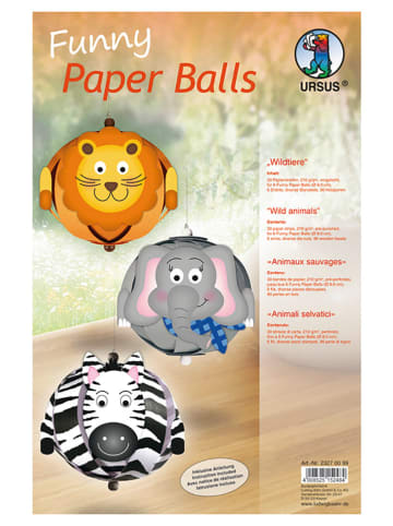 URSUS Papier-Bälle-Bastelset "Waldtiere" in Bunt