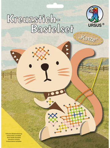 URSUS Kreuzstich-Bastelset "Katze" in Bunt