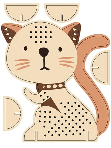URSUS Kreuzstich-Bastelset "Katze" in Bunt