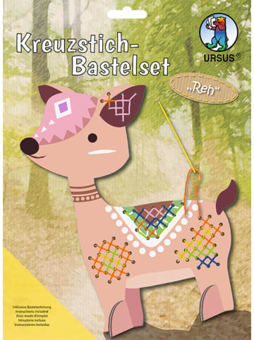 URSUS Kreuzstich-Bastelset "Reh" in Bunt