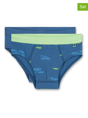 Sanetta 2-delige set: slips donkerblauw/groen