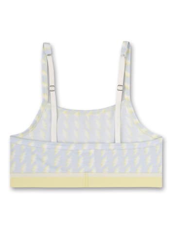 Sanetta Bustier lichtblauw/geel