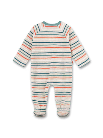 Sanetta Strampler in Beige/ Grün/ Orange