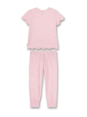Sanetta Kidswear Piżama w kolorze jasnoróżowo-białym