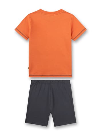 Sanetta Kidswear Piżama w kolorze pomarańczowo-antracytowym