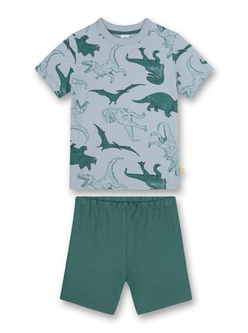 Sanetta Kidswear Pyjama lichtblauw/donkergroen