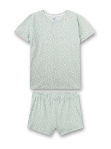 Sanetta Pyjama lichtgroen/wit