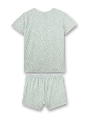 Sanetta Pyjama lichtgroen/wit