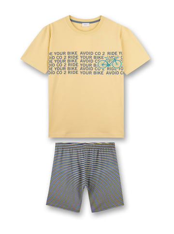 s.Oliver Pyjama geel/donkerblauw
