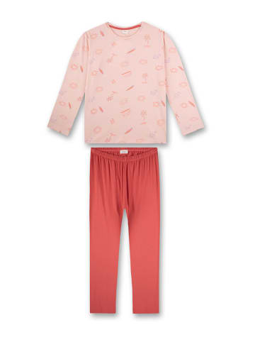 Sanetta Pyjama in Rosa/ Rostrot