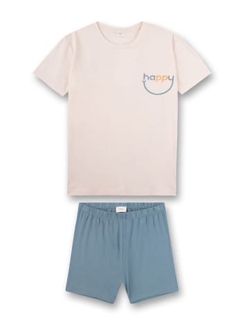 s.Oliver Pyjama in Beige/ Blau