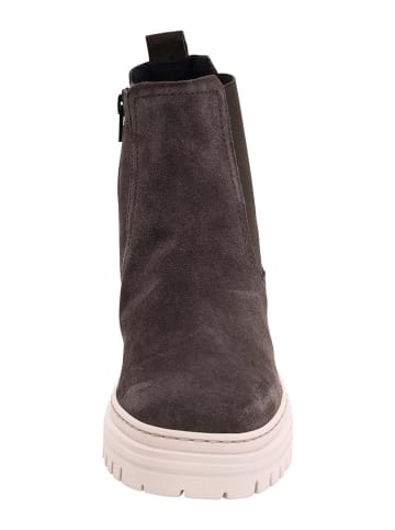 Heine Leder-Boots in Dunkelgrau