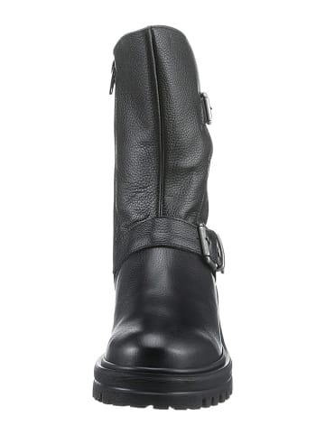 Heine Leder-Stiefel in Schwarz