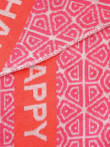 Zwillingsherz Driehoekige doek "Happy Mindset" roze - (L)200 x (B)100 cm