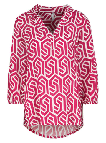 Sublevel Bluse in Pink/ Weiß