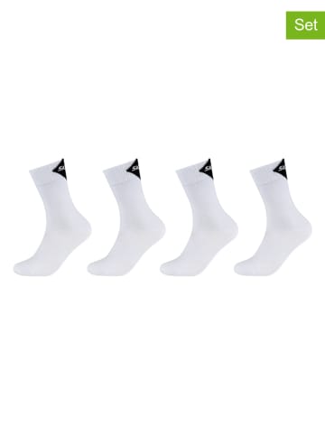 Skechers Skarpety (4 pary) w kolorze białym