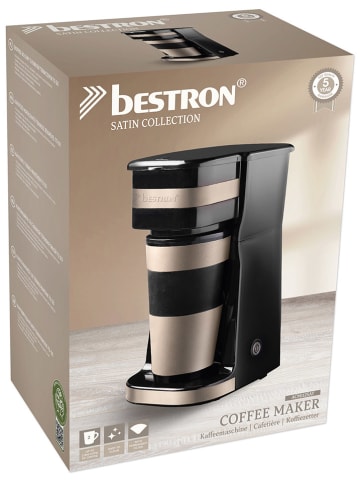 bESTRON Ekspres w kolorze czarno-beżowym do kawy - 420 ml