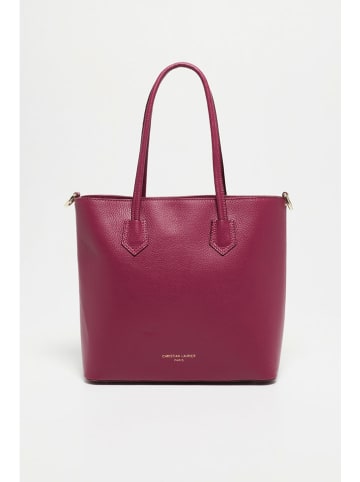 Christian Laurier Leder-Schultertasche in Bordeaux - (B)29 x (H)34 x (T)12,5 cm