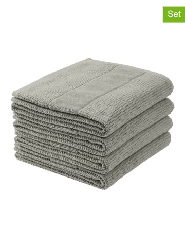 Schiesser 4-delige set: handdoeken "Turin" grijs